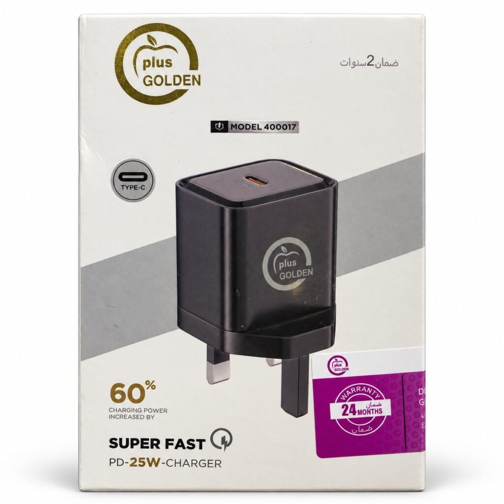 شاحن جداري Golden Plus PD بقدرة 25W (Type-C) - موديل 400017 - صورة المنتج